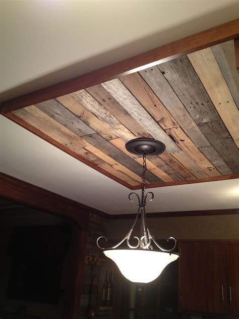 Pin By Ashley Peterson On Pallet Wood Creations Wood Ceilings