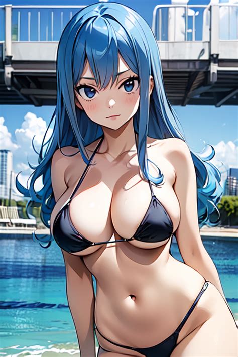 Rule 34 Ai Generated Blue Eyes Blue Hair Breasts Fairy Tail Female Female Only Juvia Lockser