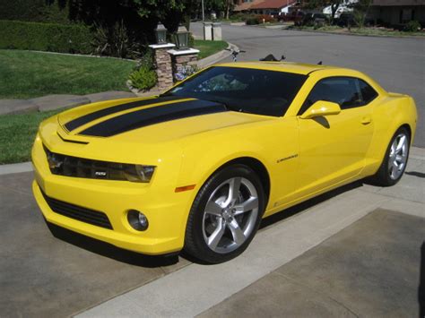 Painted yellow with black stripes and black vinyl top. 2010 Camaro SS: Yellow w/black stripes - LS1TECH - Camaro ...