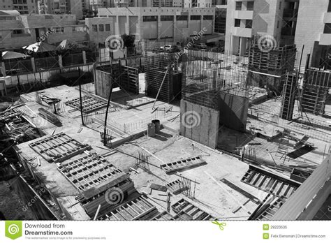 Concrete Work on the Construction Site Stock Image - Image of