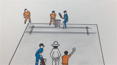 Live Cricket Match Drawing Youtube