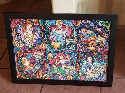 Finished And Framed My Disney Princesses Today Loved Working On This
