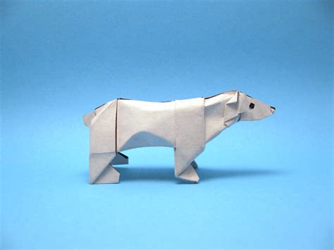 Origami Polar Bear Designed And Folded By Mindaugas Cesnav