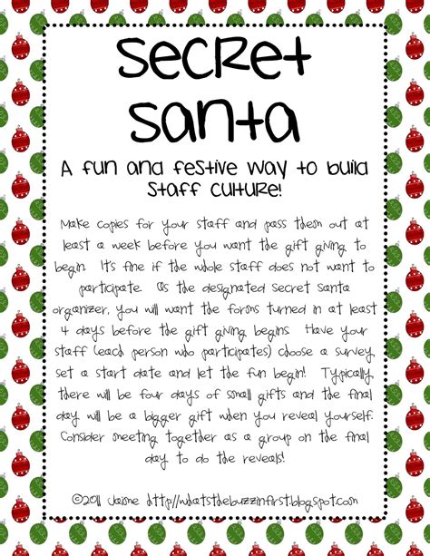 Secret Santa Template Images And Pictures Becuo
