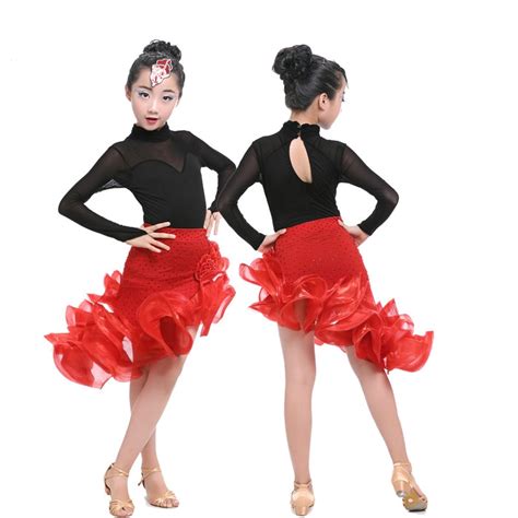 Children's Latin Dance Dress Stage Wear Girls Latin Ballroom Dance