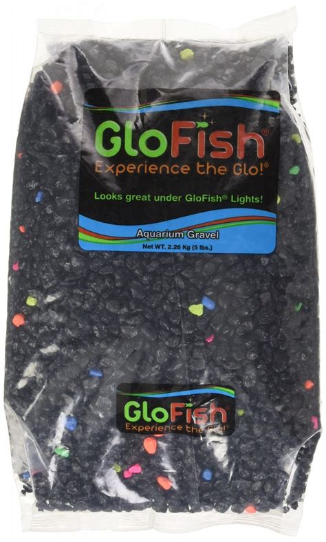 Glofish Aquarium Gravel Black With Fluorescent Accents 5 Pound