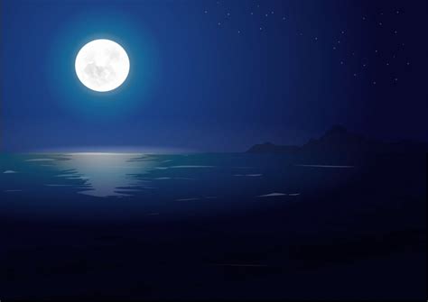 Sea Night Stars Landscape Art Moon Wallpaper 1920x1358 225271