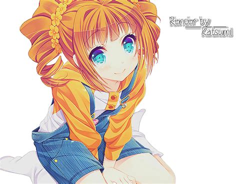 Render Anime Girl Orange By Katsumixdlqnhbaby On Deviantart