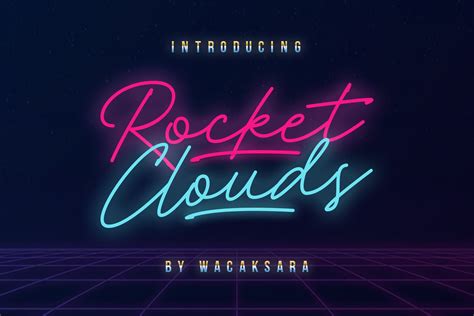 Oraqle script is available with many variations and extra swashes. Rocket Clouds ~ Script Fonts ~ Creative Market