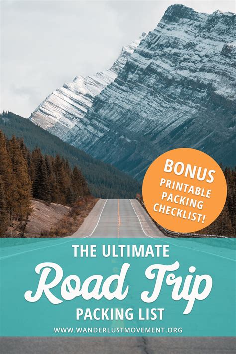 The Ultimate Road Trip Essentials Packing List Free Checklist Artofit