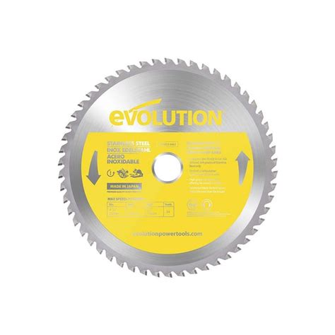 Evolution 210mm Stainless Steel Cutting 54t Tct Circular Saw Blade
