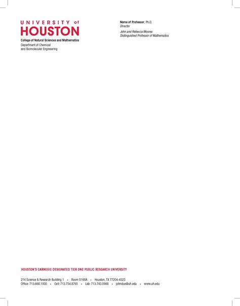 33 letterhead examples with logos ranked in order of popularity and relevancy. Letterhead - University of Houston | Free letterhead ...