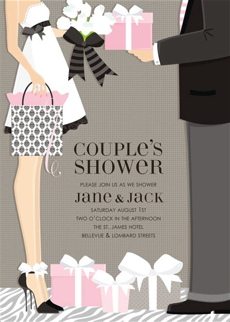 his and her wedding shower invitations couples wedding shower invitations couple wedding