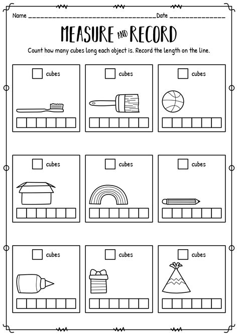11 Best Images Of Kindergarten Measurement Worksheets Free Printable
