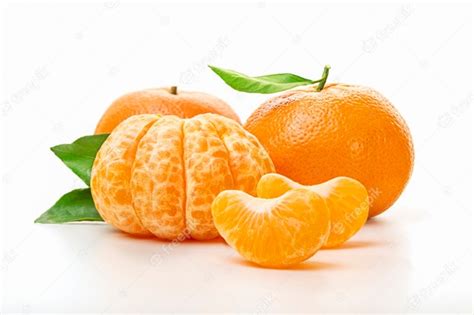 Premium Photo Isolated Tangerines Half Of Peeled Tangerine And Whole