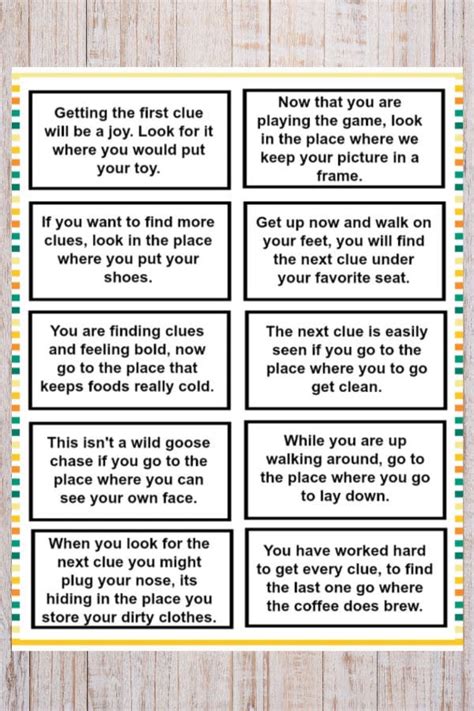 28 Scavenger Hunt Clues For Kids Around The House Ideas This Is Edit