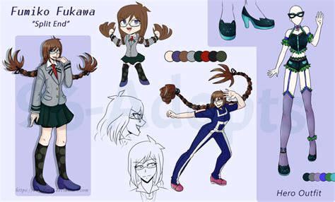 Fumiko Fukawa Bnha Oc Ref Sheet By 96 Adopts On Deviantart