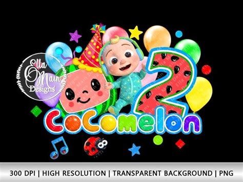 Cocomelon Second Birthday 2 Sublimation Heat Transfer Etsy Norway