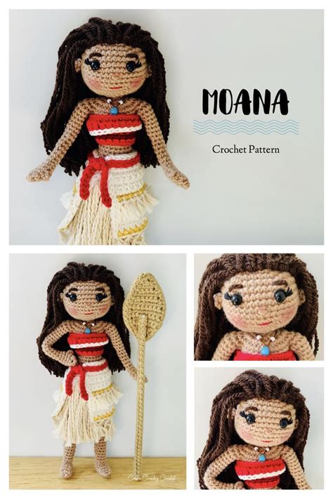 Moana Doll Crochet Pattern Amigurumi Princess Crochet Pattern Doll Crochet Crochet