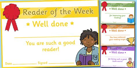 Free Editable Reading Certificates For Children