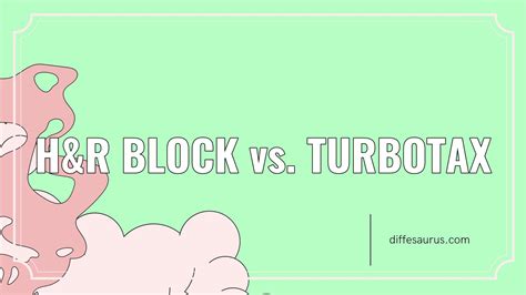 The Difference Between H R Block And Turbotax Diffesaurus