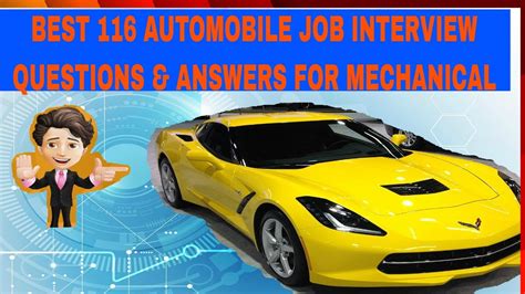 He did very well with that background and got terrific jobs until he retired. Top 116 Automobile Engineering Interview Questions ...