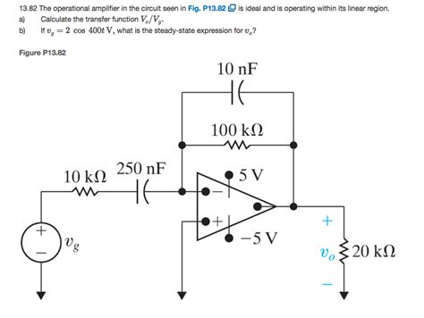 Solved 1382 The Operational Amplifier In The Circuit Seen