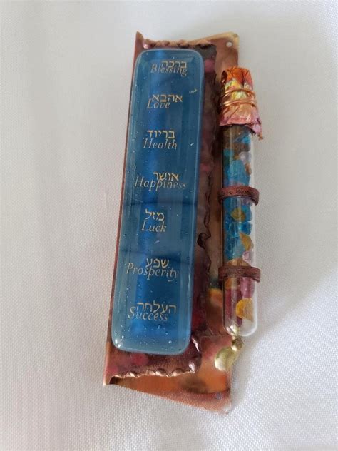 Jewish Wedding Seven Blessing Mezuzah For Shards Of Glass Etsy