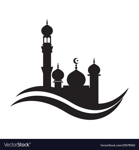 Mosque Icon Design Template Royalty Free Vector Image