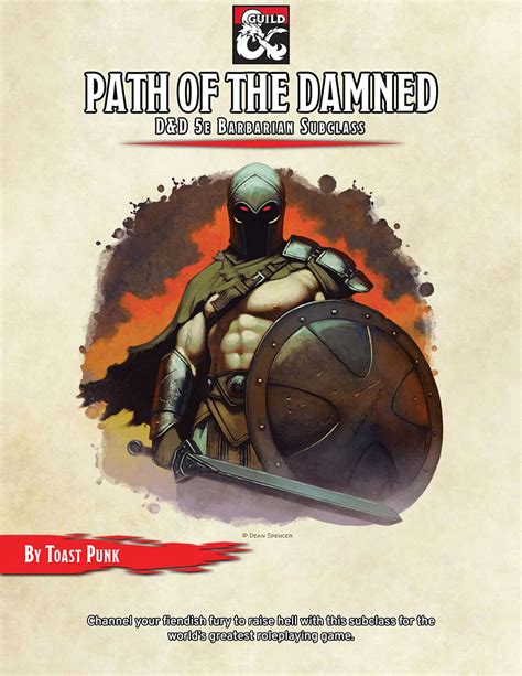 path of the damned barbarian subclass 5e dungeon masters guild dungeon masters guild