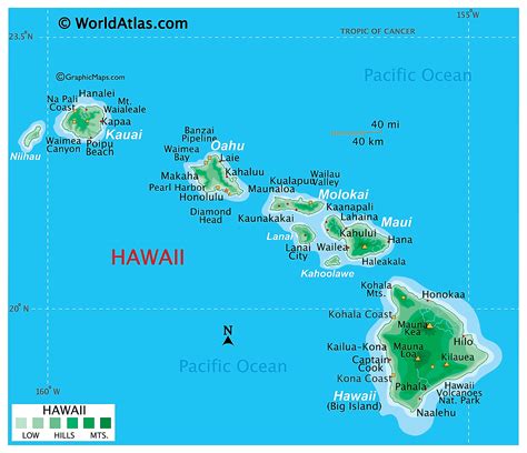 Hawaii Maps And Facts Hawaii Island Map Of Hawaii Hawaiian Islands Map