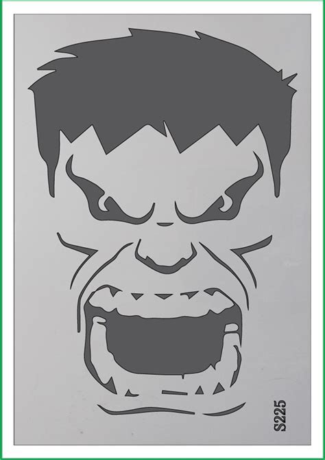 Hulk Face Print Mylar Stencil 190 Micron Mylar A4 A3 A2 A1 A0 Etsy