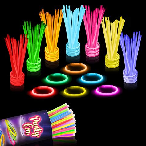 Glow Sticks Bulk Party Supplies 100 Pack 8 Inch Glow In The Dark Sticks Light Up Party Favors