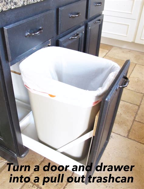 We offer a wide selection of trash and garbage cans so you can create the trash system that is best for you. Turn a door and a drawer into a pull out trash can