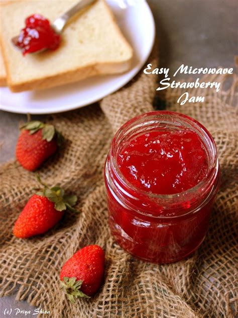 Easy Microwave Strawberry Jam Priya Kitchenette