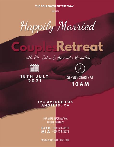 Couples Retreat Flyer Template Postermywall