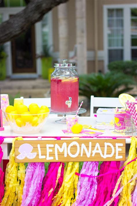 such a cute and colorful lemonade stand in 2021 lemonade stand summer lemonade diy wedding