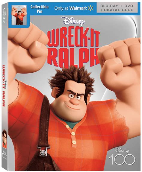 Wreck It Ralph Disney100 Edition Walmart Exclusive Blu Ray Dvd Digital Code
