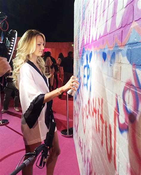 getting artistic behind the scenes with candice swanepoel at the victoria s secret fashion