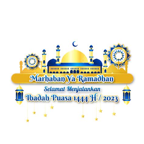 รูปการ์ดอวยพร Marhaban Ya Ramadhan 1444 H Png เดือนรอมฎอน ฮศ 1444