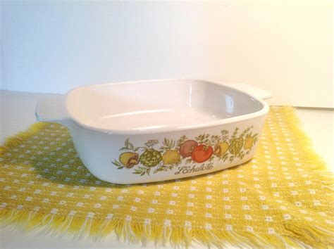 vintage pyrex casserole dish and glass lid pyrex spice of etsy