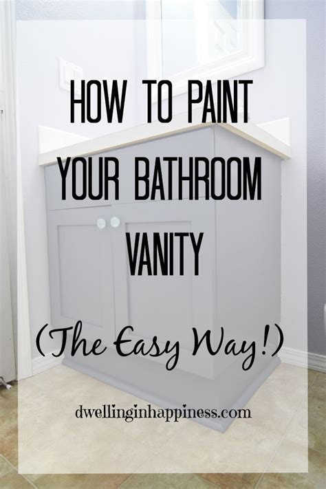 Whites, creams, grays, and pastels are popular bathroom color choices for good reason: How To Paint Your Bathroom Vanity (The Easy Way!)