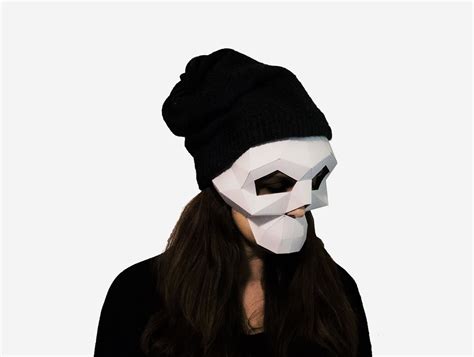 Half Skull Mask Diy Printable Got Head Instant Pdf Download