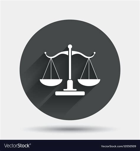 Scales Of Justice Sign Icon Court Of Law Symbol Vector Image