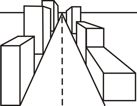 Simple One Point Perspective Drawing Free Download On Clipartmag