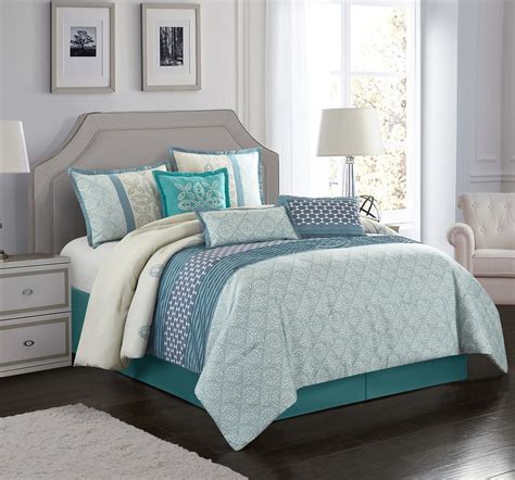 Buy turquoise comforter sets in tbdress, you will get the best service and high discount. Lanco Pam 7-Piece Comforter Set, Turquoise, Queen ...