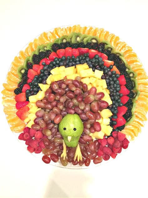 Thanksgiving Turkey Fruit Tray Comfy Tummy