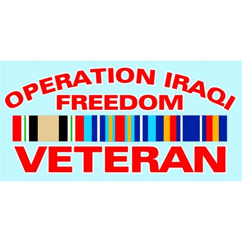 Mitchell Proffitt Oif Veteran With Iraq And Gwot Ribbons Decal Logo