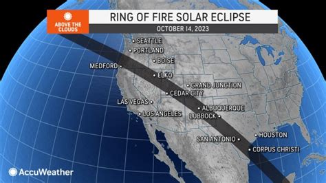 Best Places To Travel For Solar Eclipse Oct 14 2023 Accuweather