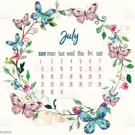 This is our main wedding flowers category. July 2018 Desk Calendar For 2018 Year Stock Illustration ...